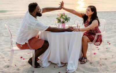 A Magical Sunset Proposal on West Bay Beach, Roatan