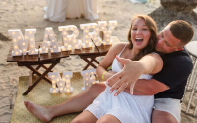 Sunset Love: A Magical Proposal at West Bay Beach, Roatán